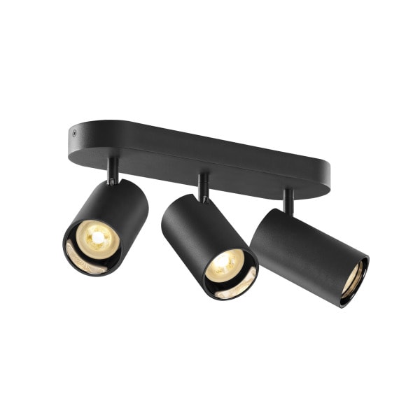 SLV - ASTO TUBE, Deckenaufbauleuchte, zylindrisch, GU10, 3x max. 10 W, schwarz
