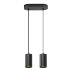 SLV - ASTO TUBE, Pendelleuchte, GU10, Pendellänge 250 cm, 2x max. 10 W, schwarz