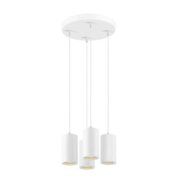 SLV - ASTO TUBE, Pendelleuchte, GU10, Pendellänge 250 cm, 4x max. 10 W, weiß