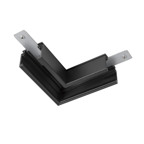 SLV - L-Verbinder mechanisch, 48V TRACK, für Aufbauschiene standard, links, schwarz