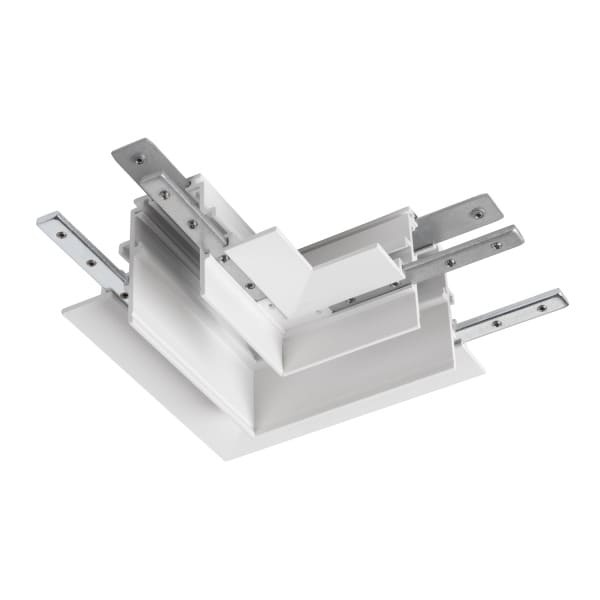 SLV - L-Verbinder mechanisch, 48V TRACK, für Einbauschiene tief, links, weiß