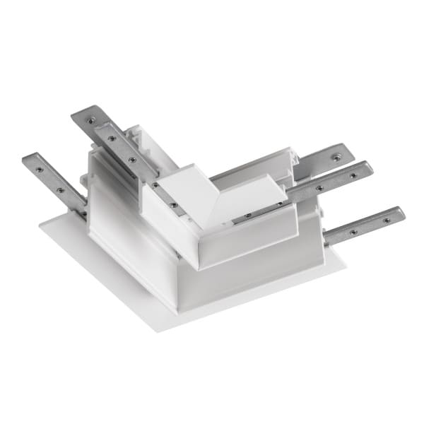 SLV - L-Verbinder mechanisch, 48V TRACK, für Einbauschiene tief, rechts, weiß