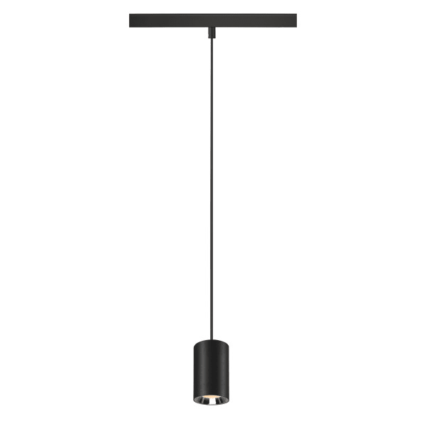 SLV - NUMINOS® XS 48V TRACK DALI, Pendelleuchte, schwarz / chrom, 8.7W, 650lm, 2700K, CRI90, 40°