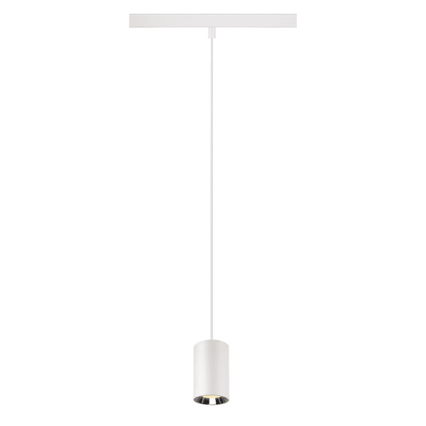 SLV - NUMINOS® XS 48V TRACK DALI, Pendelleuchte, weiß / chrom, 8.7W, 720lm, 3000K, CRI90, 55°
