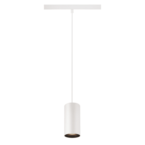 SLV - NUMINOS® S 48V TRACK DALI, Pendelleuchte, weiß / schwarz, 16W, 1000lm, 2700K, CRI90, 20°