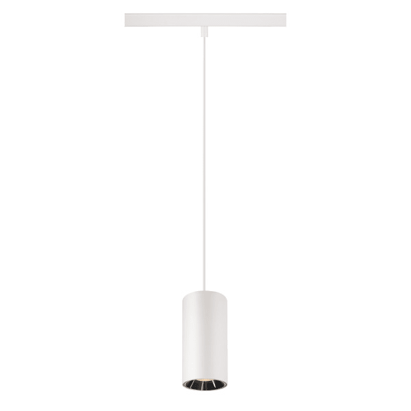 SLV - NUMINOS® S 48V TRACK DALI, Pendelleuchte, weiß / chrom, 16W, 980lm, 2700K, CRI90, 55°