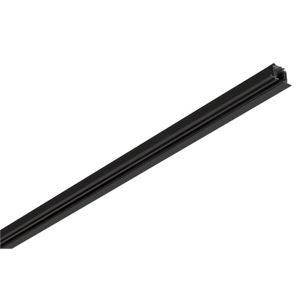 SLV - S-TRACK 3-Phasen-Einbauschiene, Hochvoltschiene, 1m, schwarz, DALI
