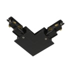 SLV - L-Verbinder, für S-TRACK 3-Phasen-Einbauschiene, Erde links, schwarz, DALI