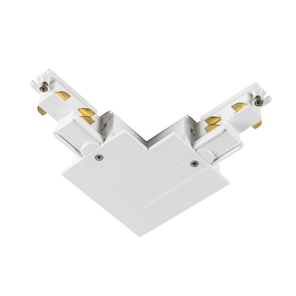 SLV - L-Verbinder, für S-TRACK 3-Phasen-Einbauschiene, Erde links, weiß, DALI