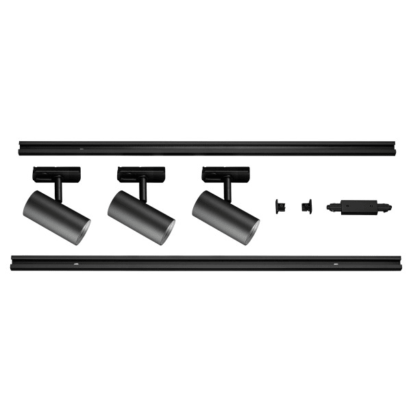 SLV - NOBLO® SPOT, Schienensystem Set, rund, 2700K, 19W, Phasenabschnitt, 32°, schwarz