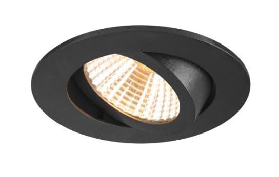 SLV - NEW TRIA® 68, Deckeneinbauleuchte, 3000K, 38°, IP 20, rund, schwarz