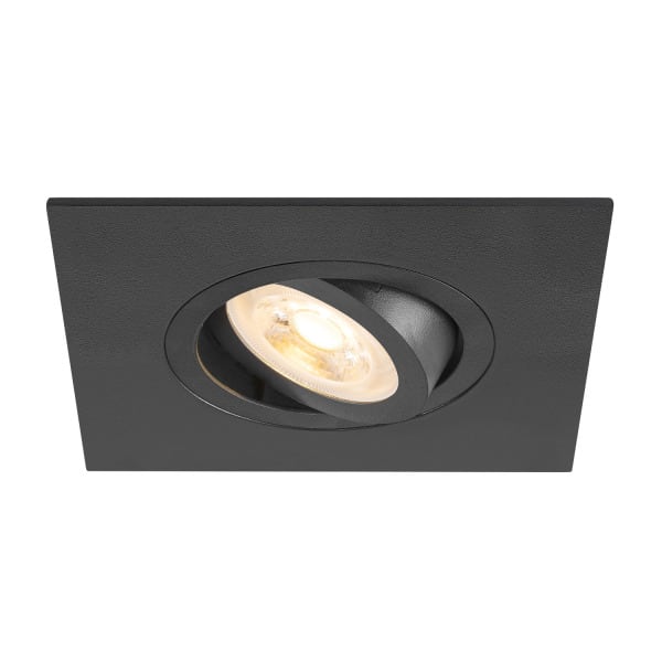 SLV - NEW TRIA® 75 XL, Deckeneinbauleuchte, quadratisch, max, 10W, GU10, schwarz