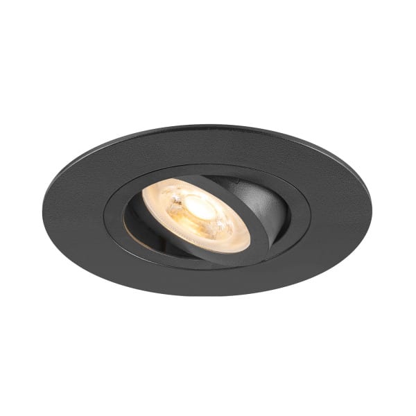 SLV - NEW TRIA® 75 XL, Deckeneinbauleuchte, rund, max, 10W, GU10, schwarz