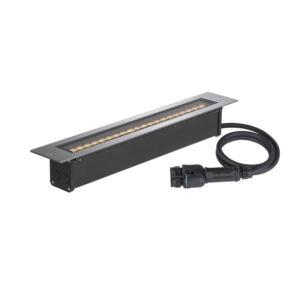 SLV - DASAR® 600, Bodeneinbauleuchte, 18W, 3000K, IP65/IP67, quadratisch, edelstahl