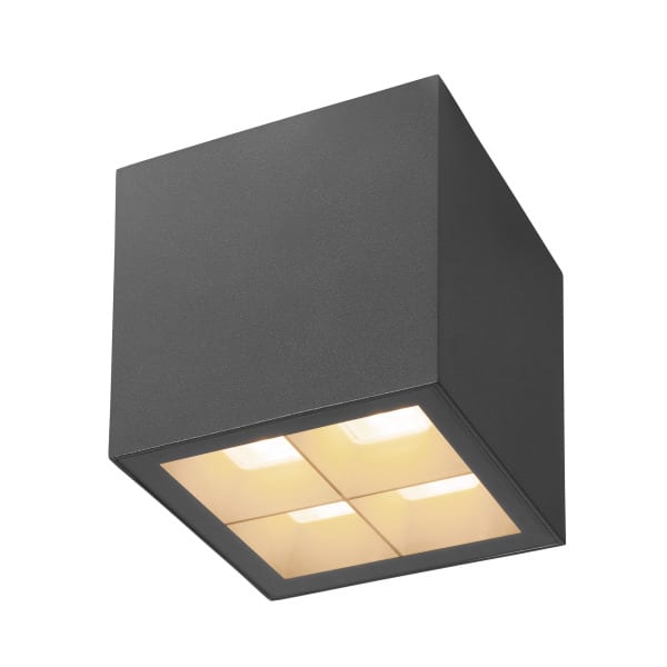 SLV - S-CUBE, Deckenaufbauleuchte, 2700/3000K, 15W, PHASE, 80°, anthrazit