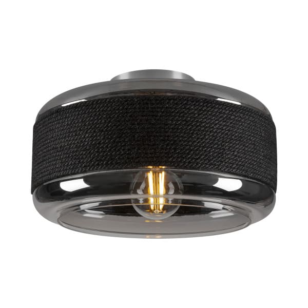 SLV - PANTILO ROPE 27, Wand- und Deckenaufbauleuchte, zylindrisch, 1x max. 15W E27, silber