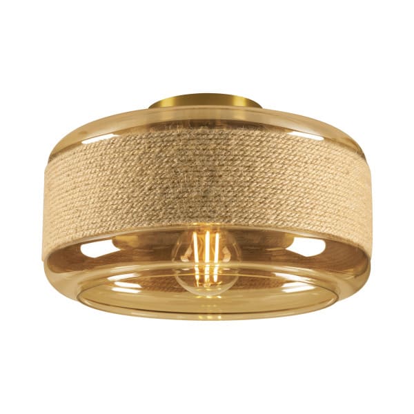 SLV - PANTILO ROPE 27, Wand- und Deckenaufbauleuchte, zylindrisch, 1x max. 15W E27, gold