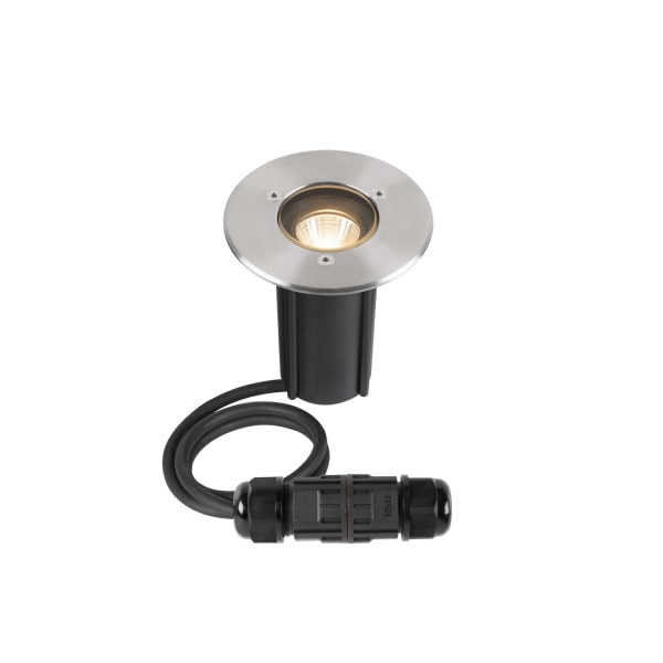 SLV - DASAR® S, Bodeneinbauleuchte, rund, 4W, 3000K, 24°, IP67, zylindrisch, anthrazit