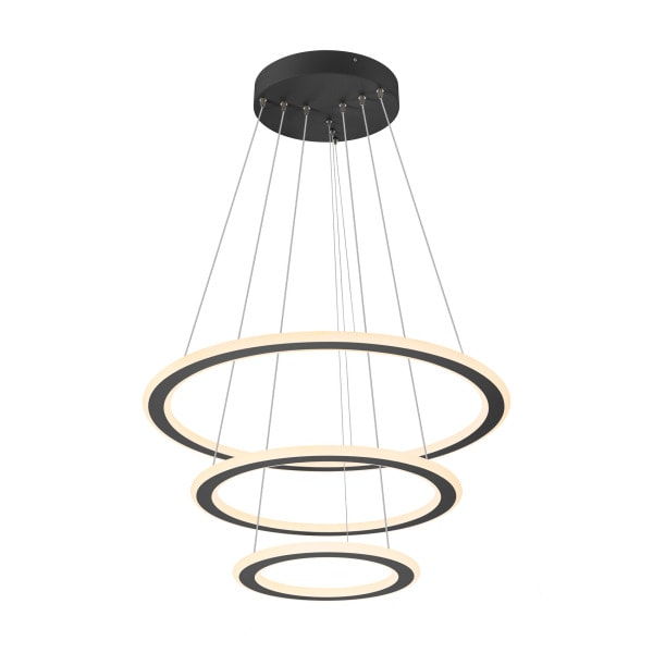 SLV - ONE FLAT, Pendelleuchte, triple, 300cm, 2700/3000K, DALI 2, Touch, schwarz