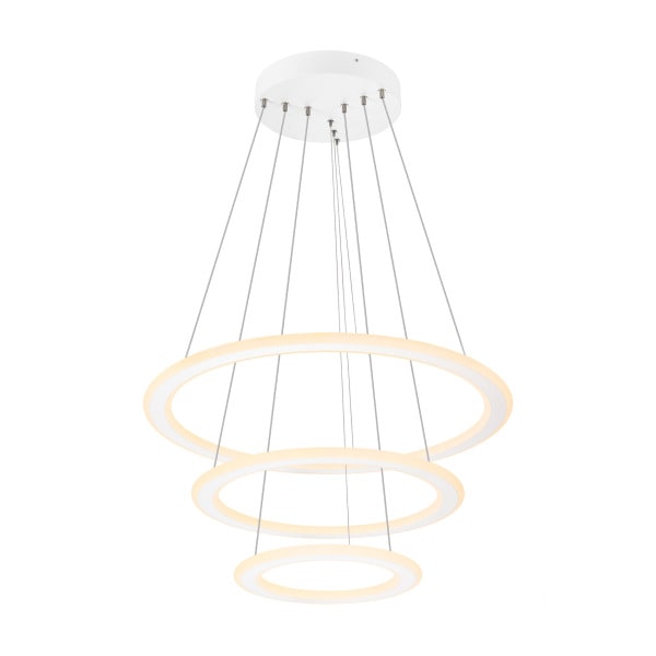 SLV - ONE FLAT, Pendelleuchte, triple, 300cm, 2700/3000K, DALI 2, Touch, weiß