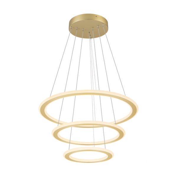 SLV - ONE FLAT, Pendelleuchte, triple, 300cm, 2700/3000K, DALI 2, Touch, messing