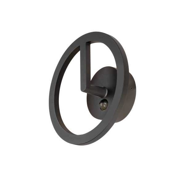 SLV - Q-RING, Wandleuchte, Sensor, 3000K, IP54, schwarz