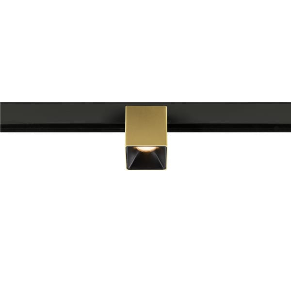 SLV - FIXT-IT, 48V, DALI, eckig, Surface mounted track, Spot, 2700K, 6.6 W, 36°, gold / schwarz