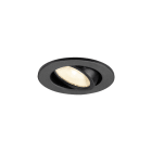 SLV - NEW TRIA® 45, DL, rund, Deckeneinbauleuchte, 3000 K, 24°, schwarz