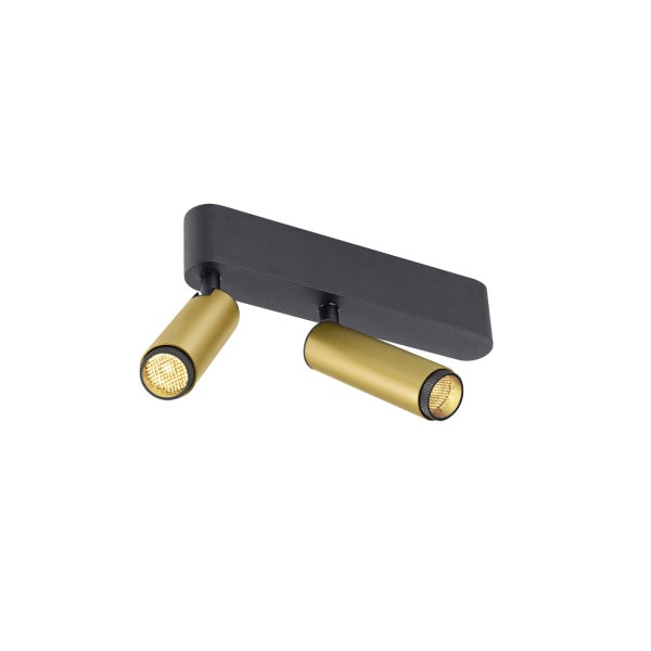 SLV - GRIP! S, Deckenaufbauleuchte, double, PHASE, 3000K, 21W, 29°, gold/schwarz