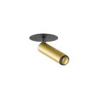 SLV - GRIP! S, Deckeneinbauleuchte, PHASE, 3000K, 29°, IP20, zylindrisch, gold/schwarz