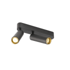 SLV - GRIP! M, Deckenaufbauleuchte, double, PHASE, 3000K, 28W, 42°, schwarz/gold