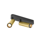 SLV - GRIP! M, Deckenaufbauleuchte, double, PHASE, 2700K, 28W, 42°, gold/schwarz