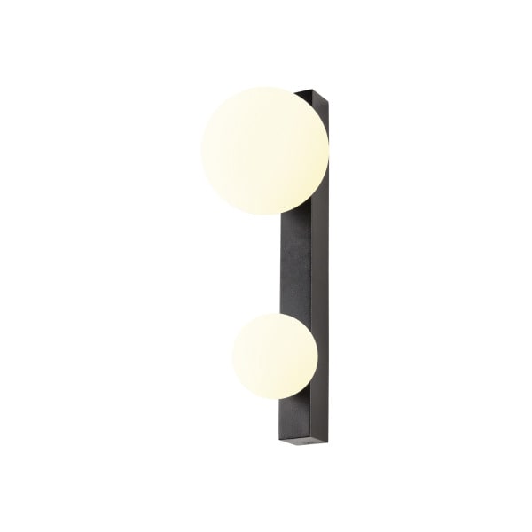SLV - SUN WL, double, G9, Wandaufbauleuchte, rund, 2 x max. 5W, IP20, schwarz