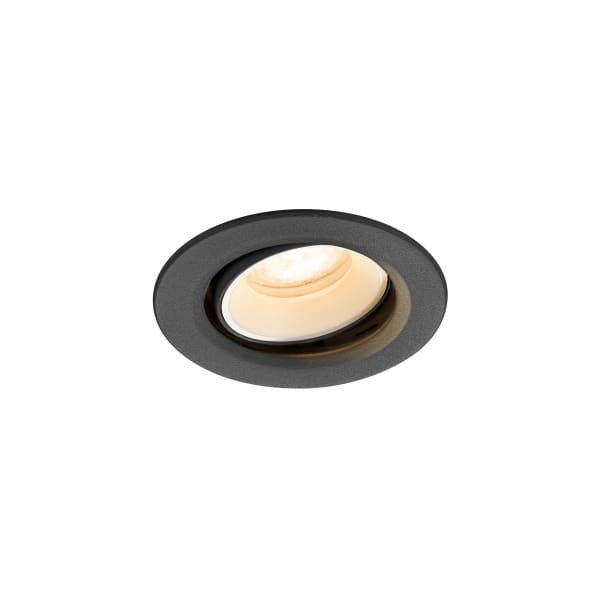 SLV - NUMINOS MOVE XS, Deckeneinbauleuchte, 2700K, 55°, IP20, rund, schwarz/weiß