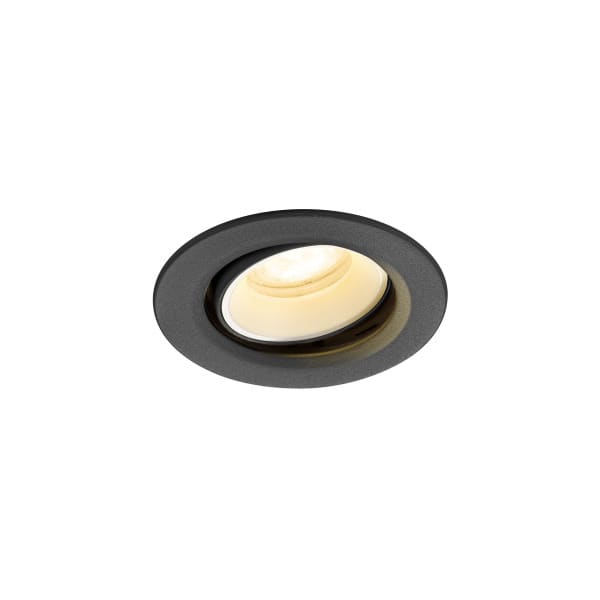 SLV - NUMINOS MOVE XS, Deckeneinbauleuchte, 3000K, 55°, IP20, rund, schwarz/weiß