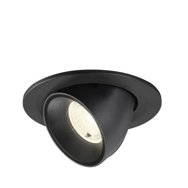 SLV - NUMINOS GIMBLE S, Deckeneinbauleuchte, 4000K, 40°, IP20, rund, schwarz
