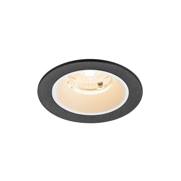 SLV - NUMINOS S, Deckeneinbauleuchte, 2700K, 55°, IP20, rund, schwarz/weiß