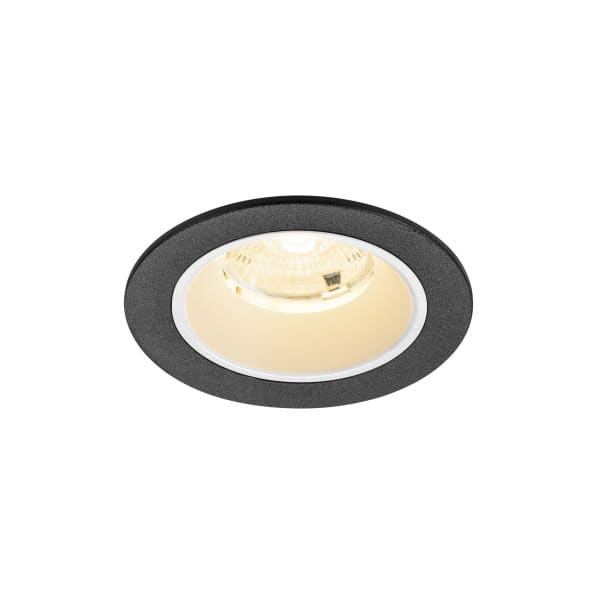 SLV - NUMINOS S, Deckeneinbauleuchte, 3000K, 55°, IP20, rund, schwarz/weiß