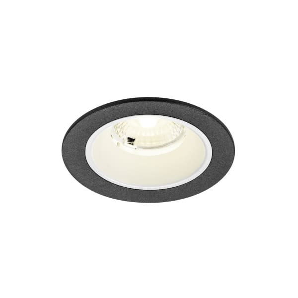 SLV - NUMINOS S, Deckeneinbauleuchte, 4000K, 40°, IP20, rund, schwarz/weiß