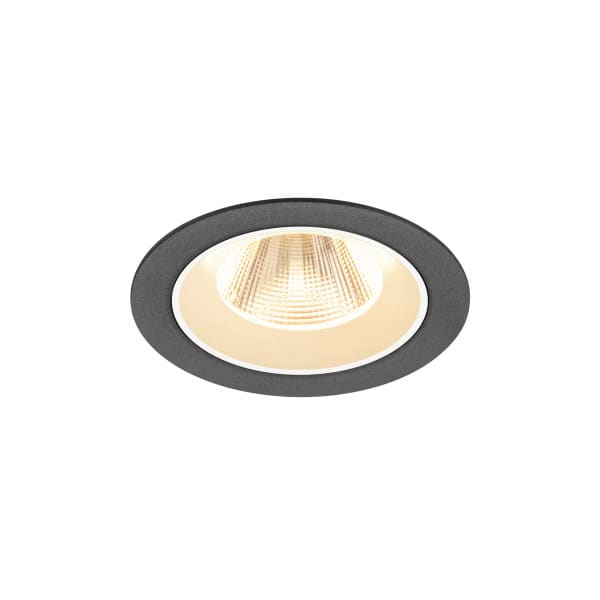 SLV - NUMINOS M, Deckeneinbauleuchte, 2700K, 20°, IP20, rund, schwarz/weiß