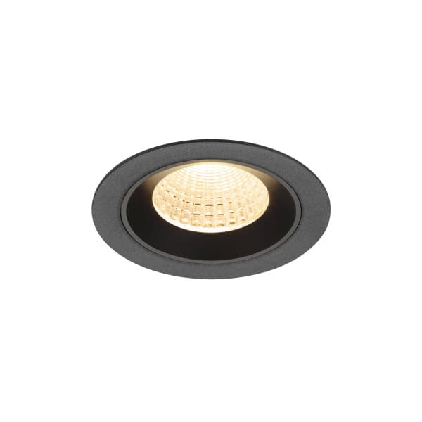 SLV - NUMINOS M, Deckeneinbauleuchte, 2700K, 55°, IP20, rund, schwarz