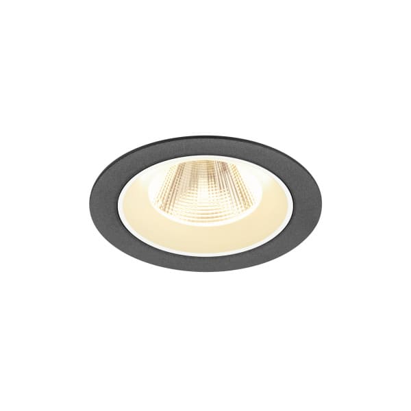 SLV - NUMINOS M, Deckeneinbauleuchte, 3000K, 20°, IP20, rund, schwarz/weiß