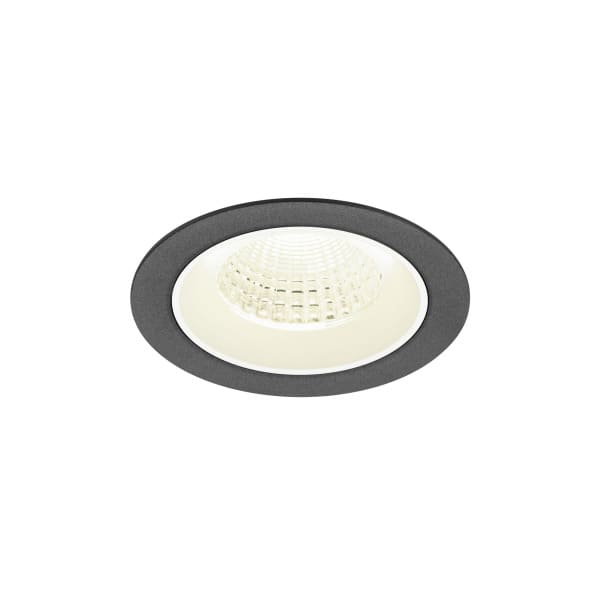 SLV - NUMINOS M, Deckeneinbauleuchte, 4000K, 55°, IP20, rund, schwarz/weiß