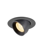 SLV - NUMINOS GIMBLE XS, Deckeneinbauleuchte, 3000K, 20°, IP20, rund, schwarz