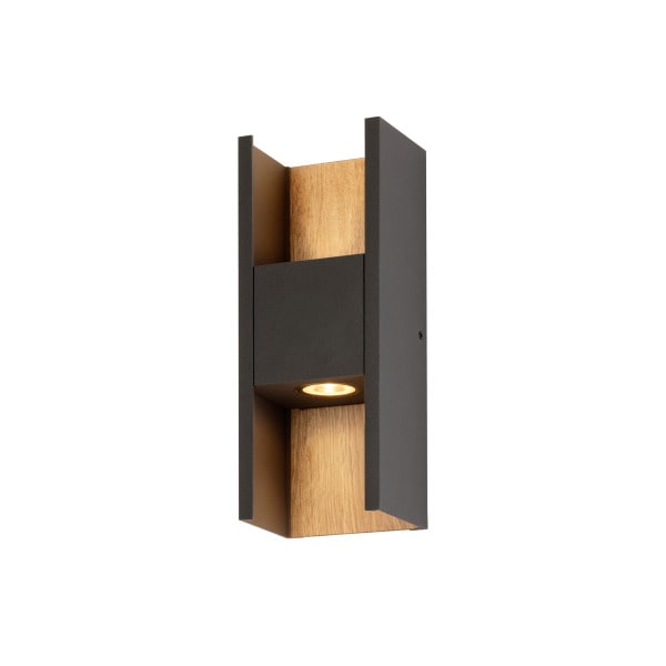 SLV - FLATT II, Wandaufbauleuchte, PHASE, 2700K, 9.5W, anthrazit/braun
