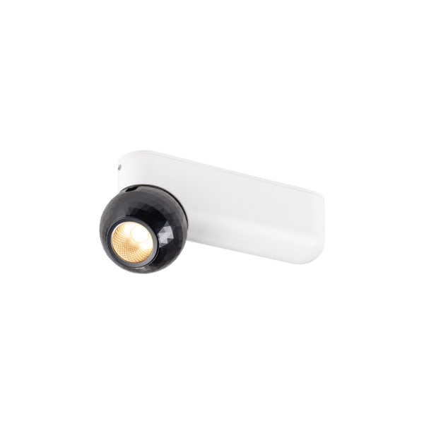 SLV - DYSKO, Wand- und Deckenaufbauleuchte, single, PHASE, 2700K, 6.7W, 36°, ws/sw