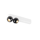 SLV - DYSKO, Wand- und Deckenaufbauleuchte, double, PHASE, 2700K, 13W, 36°, ws/sw