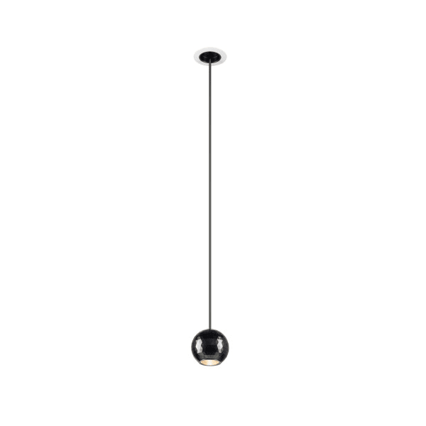 SLV - DYSKO, Pendelleuchte, PHASE, Pendellänge 200 cm, 2700K, 36°, weiß/schwarz