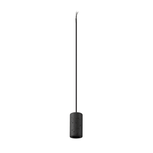 SLV - FITU PD, E27, stone, Pendelleuchte, Pendel: 500cm, offenes Kabelende, 1 x max. 15W, sw
