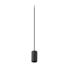 SLV - FITU PD, E27, stone, Pendelleuchte, Pendel: 500cm, offenes Kabelende, 1 x max. 15W, sw